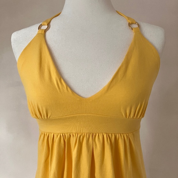 YELLOW HALTER-NECK DRESS - Picture 4 of 14